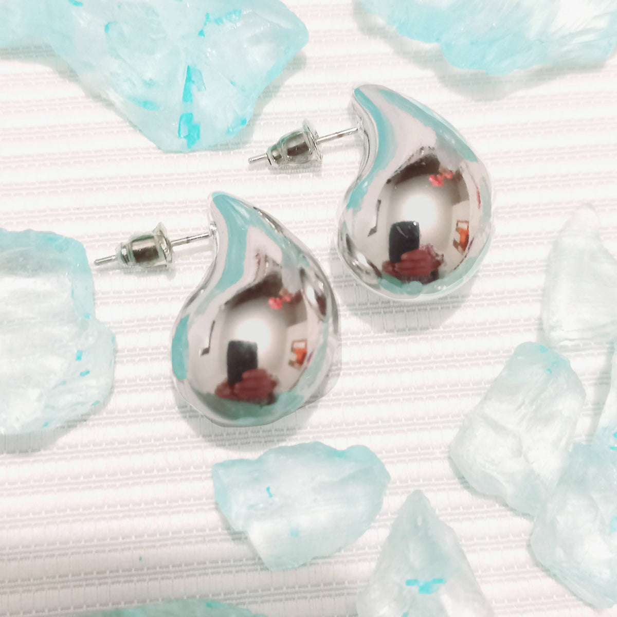 Aretes Gota Plata Chicos