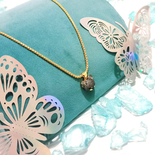 Collar color Dorado con Dije de Oso Champagne