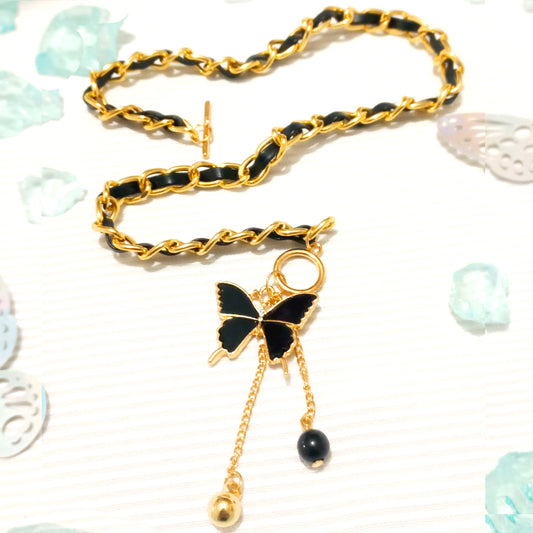 Cadena Dorada para Celular Mariposa Nocturna