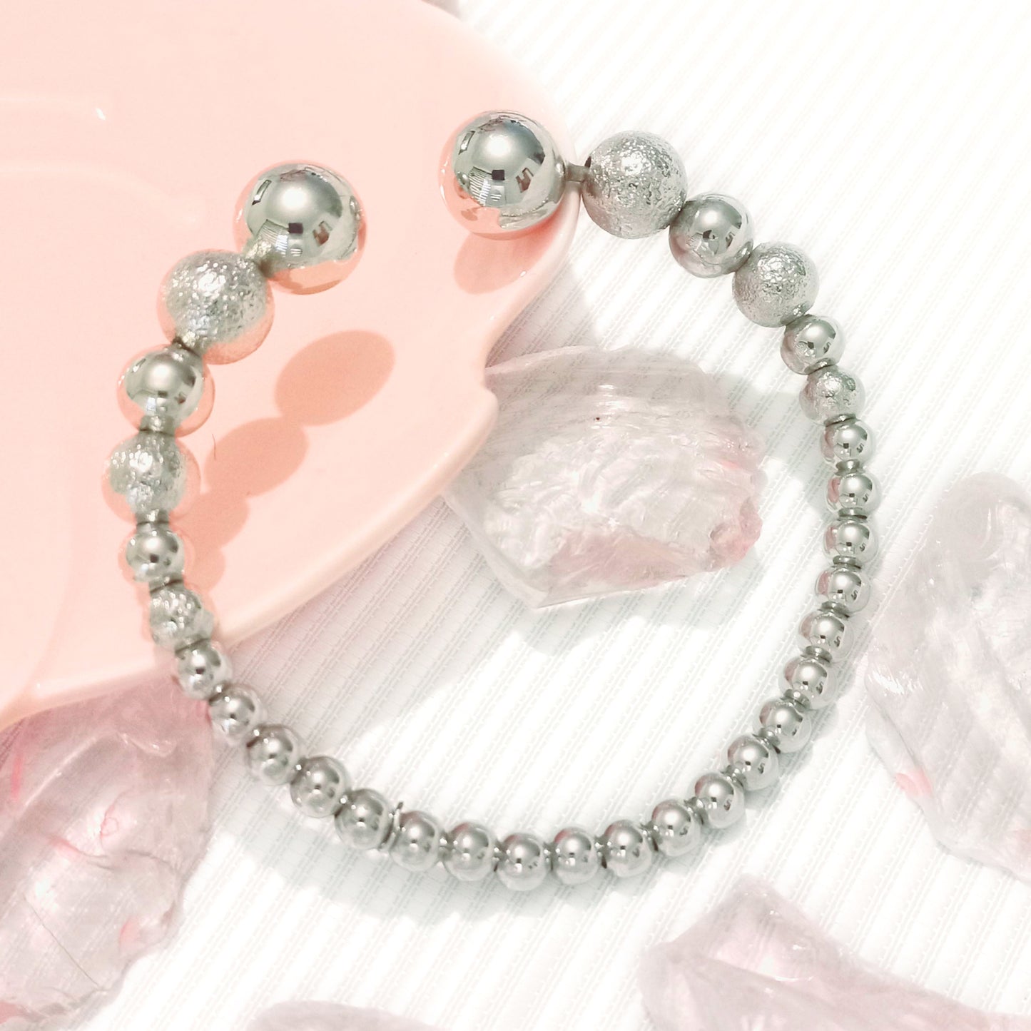 Pulsera esferas color plata